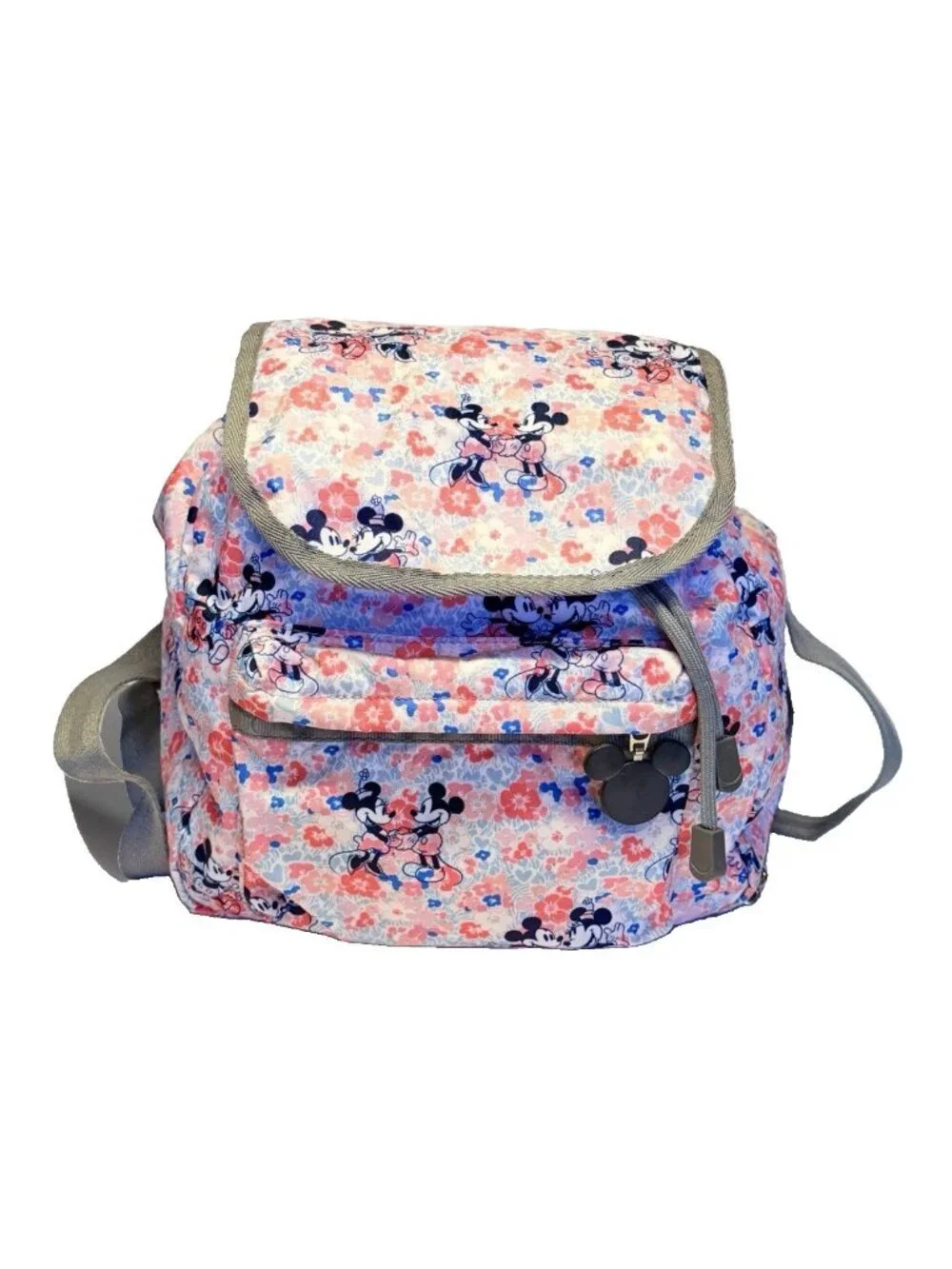 LeSportsac Mickey Minnie Spring Fling Mini Voyager Backpack + Bag Charm
